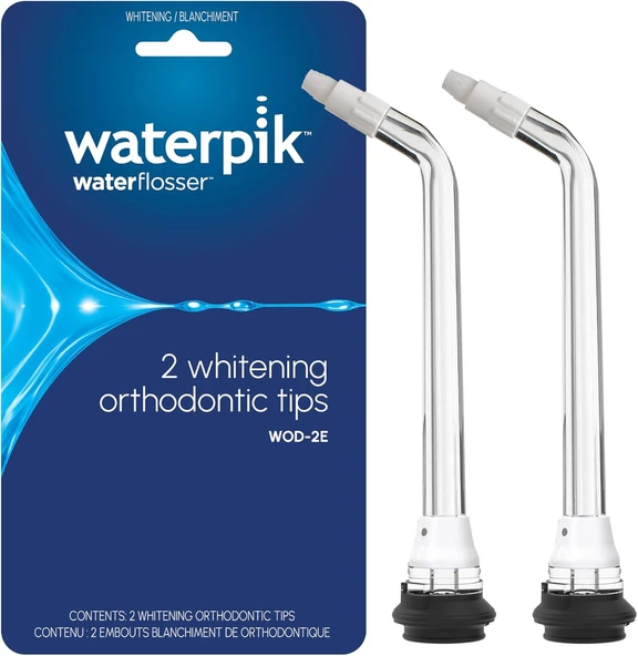 Waterpik Beyazlatıcı Ortodontik Başlık, Tellerinin Temizliği Için Yedek Başlık, Protez, 2'Li Paket (Wod-2E) ürün görseli 1