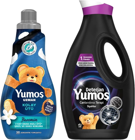 Yumoş Kolay Ütü Yumuşatıcı 1200 Ml + Yumoş Sıvı Canlandırıcı Siyahlar 1690 Ml ürün görseli 1