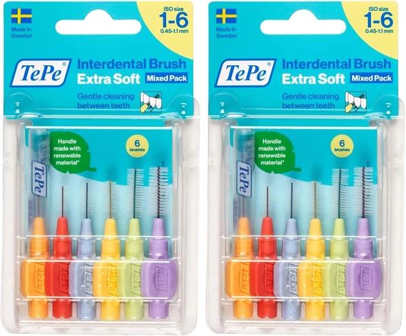 Tepe Blister X-Soft Arayüz Fırçası (1X 6 Adet) Karışık Set (2 Paketi) ürün görseli 1