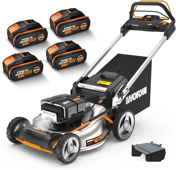 Worx Wg761E 80V 4.0Ah Li-On 51Cm Profesyonel Kömürsüz Şarjlı Çim Biçme ürün görseli 1