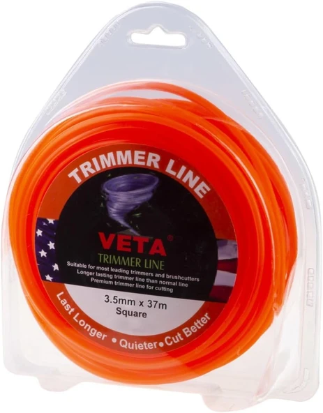Veta 131613 Tırpan Misina 3.5Mm 37M Turuncu 4 Köşe ürün görseli 1