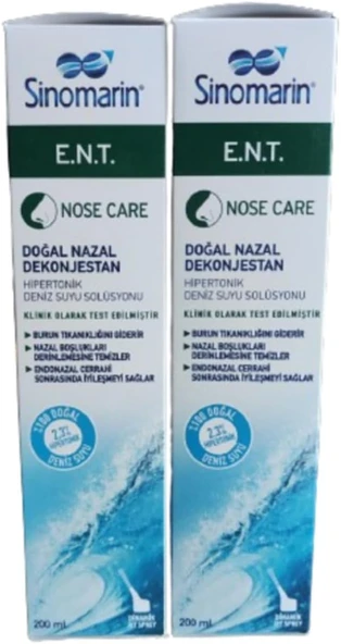 Sinomarin E.N.T. - Deniz Suyu Spreyi 200 Ml 2 Adet ürün görseli 1