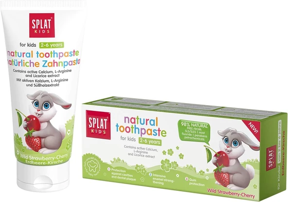 Splat Çocuk Çilek Vişne Macunu 2-6 Yaş 50 Ml ürün görseli 1