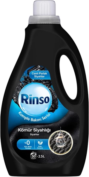 Rinso Sıvı Çamaşır Deterjanı Komple Bakım Serisi Kömür Siyahlığı Siyahlar 2.5 L ürün görseli 1