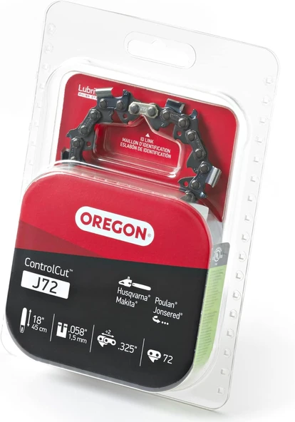 Oregon J72 Controlcut 45 Cm Motorlu Testere Zinciri, Husqvarna, Makita, Poulan, Jonsered Gri ürün görseli 1