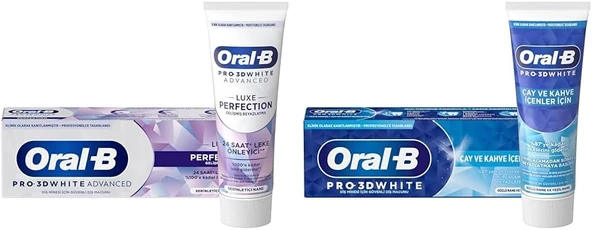 3 Boyutlu Beyazlık Macunu Seti 75 Ml X 2 Adet (Perfection + Çay Kahve) ürün görseli 1
