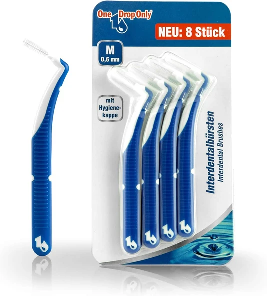 One Drop Only - 8'Li Blister Interdental Fırça 0,6 Mm (Beden M) / Derinlemesine Ara Temizliği Için Interdental Fırça/Diş Fırçaları Sayesinde Daha Ağız Hijyeni ürün görseli 1