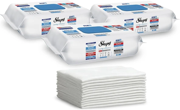 Sleepy Easy Clean Çamaşır Suyu Katkılı Yüzey Temizlik Havlusu Mendili 3X100 (300 Yaprak) ürün görseli 1