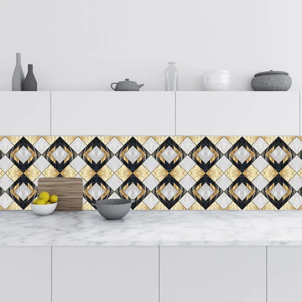 Mutfak Tezgah Arası Folyo Fayans Kaplama Folyosu Deco 60X100 Cm ürün görseli 1