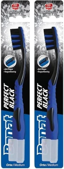Banat Perfect Black Fırçası Orta 2Li Paket ürün görseli 1