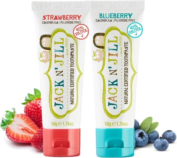 N' Jıll N Jill Doğal Macunu - Çilek & Yaban Mersini Aromalı 2’Li Paket (2X50G) ürün görseli 1