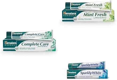 Himalaya Since 1930 Komple Bakım Bitkisel Macunu 75 Ml+Himalaya Since 1930 Işıltılı Beyazlık Bitkisel Beyazlatıcı Macunu 75 Ml+Himalaya Since 1930 Nane Ferahlığı Bitkisel Macunu 75 Ml ürün görseli 1