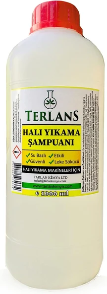 Terlans Parfümlü Halı Yıkama Şampuanı, 1000 Ml Makine İçin Köpük Ph Ayarlı Konsantre Şampuan ürün görseli 1