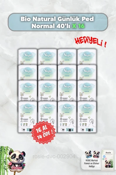 Sleepy Bio 16 Al 14 Öde Günlük Ped Normal 40'Lı Rosie ürün görseli 1