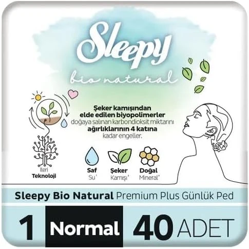 Sleepy Bio Günlük Ped Normal 40 Adet Ped ürün görseli 1