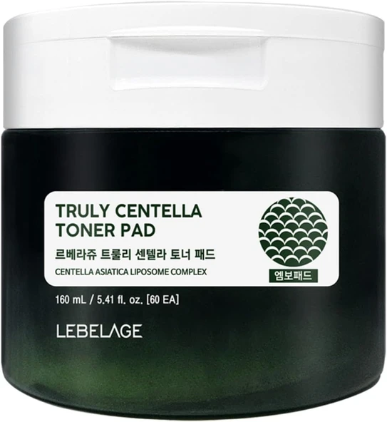 Lebelage Hassas Ciltler İçin Centella Tonikli Ped Truly Centella Toner Pad 60 Adet ürün görseli 1