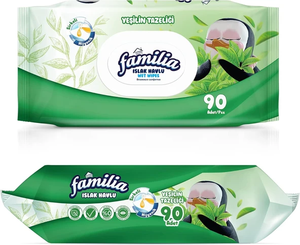 Familia Islak Havlu Yeşilin Tazeliği 90 Yaprak ürün görseli 1