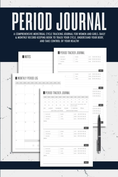 Independently Published Period Journal - A Comprehensive Menstrual Cycle Tracking Journal For Women And Girls: Daily & Monthly Record Keeping Book To Track Your Cycle, Understand Your Body, And Take ürün görseli 1