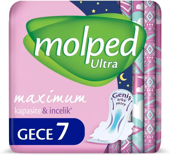 Molped Hijyenik Ped Gece 7 Adet ürün görseli 1