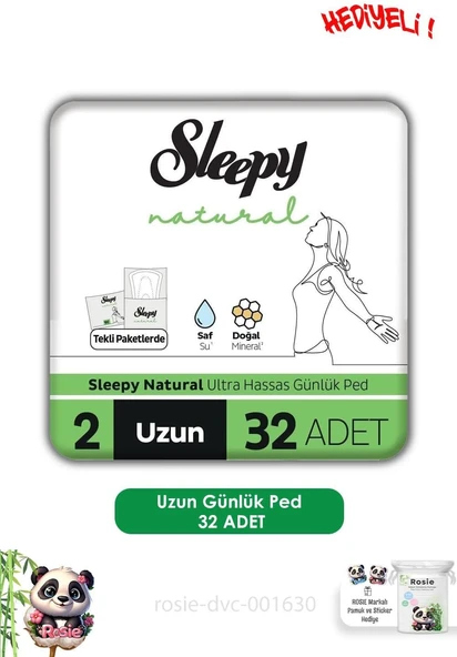 Sleepy Hassas Günlük Ped Uzun 32 Adet Ped Rosie ürün görseli 1