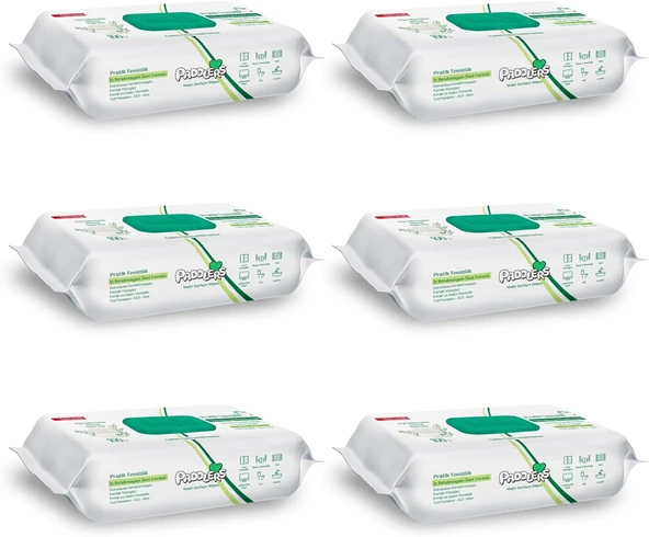 Paddlers Easy Clean Beyaz Sabun Katkılı Yüzey Temizlik Havlusu 600 Yaprak (6X100) ürün görseli 1