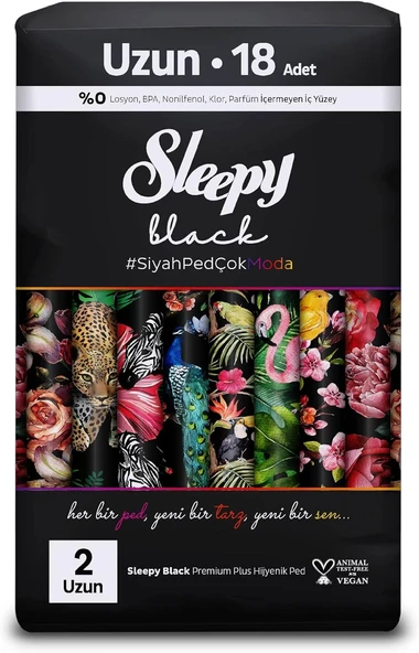 Sleepy Black Hijyenik Ped Uzun Adet ürün görseli 1