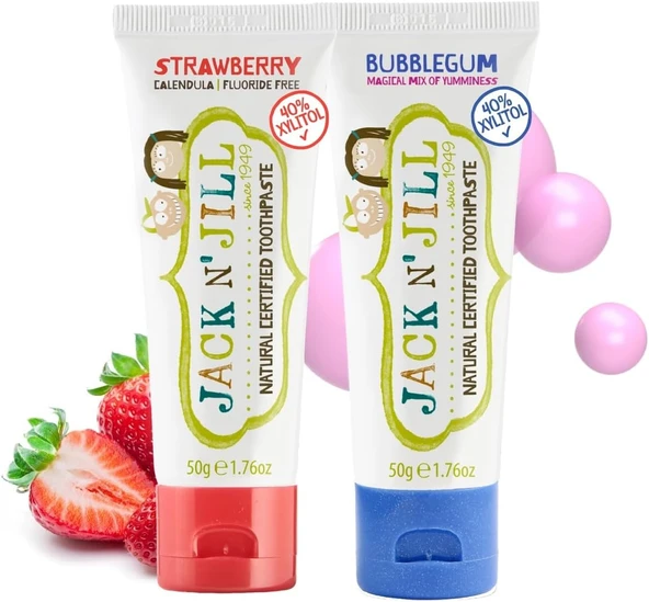 N Jill Doğal Macunu - Çilek & Sakız Aroma 2'Li Paket (2X50G) ürün görseli 1
