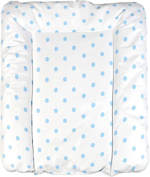 Baby'Ness Elyaf Dolgulu Pvc Alt Değiştirme Minderi, Sıvı Geçirmez, Tutmaz, Puantiyeli, Mavi, 50X70Cm ürün görseli 1