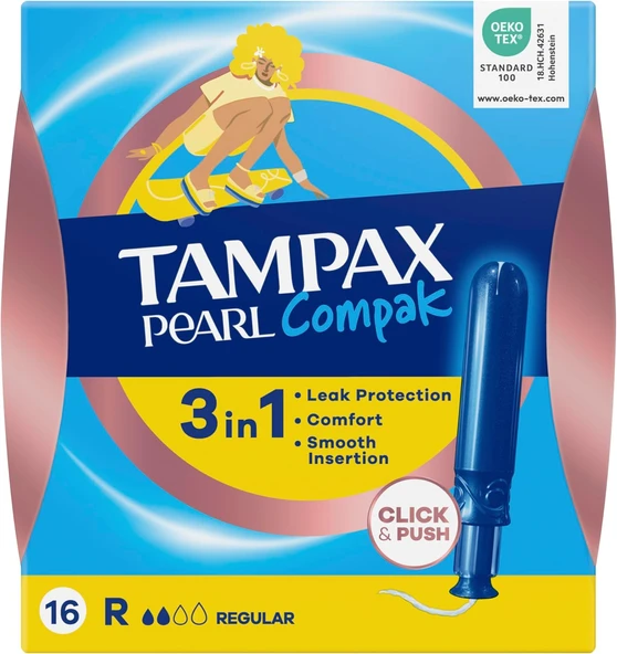 Tampax Pearl Compak Tampon Normal 16 Adet ürün görseli 1