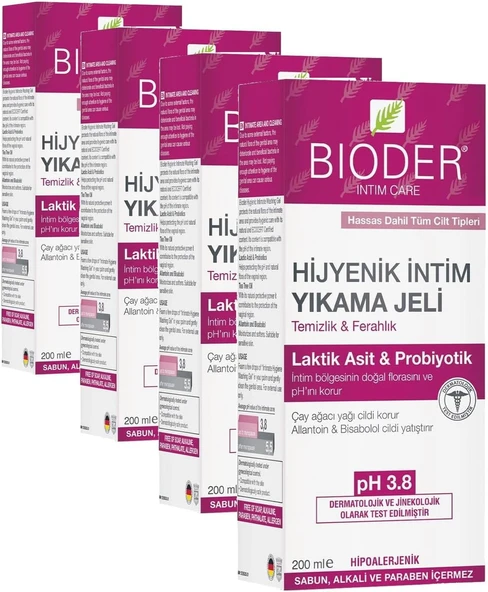 Bioder Hijyenik İntim Yıkama Jeli Hipoalerjenik Tüm Ciltler (1 X 200 Ml) ürün görseli 1