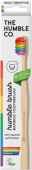 The Humble Co. - Humble Brush Proud - Adult Sensitive Yetişkin Bambu Fırçası Sensitive Yumuşak Gökkuşağı Renkli ürün görseli 1