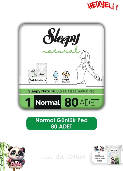 Sleepy Normal Günlük Ped 80Li Rosie ürün görseli 1