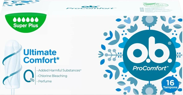 O.B. Procomfort Tampon Süper Plus, 16'Lı ürün görseli 1