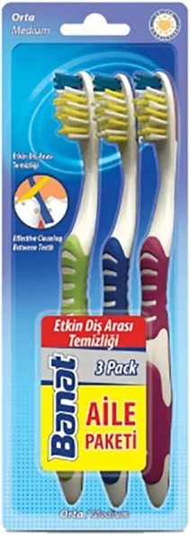 Banat Deep Clean Fırçası 3’Lü Ekonomik Paket ürün görseli 1