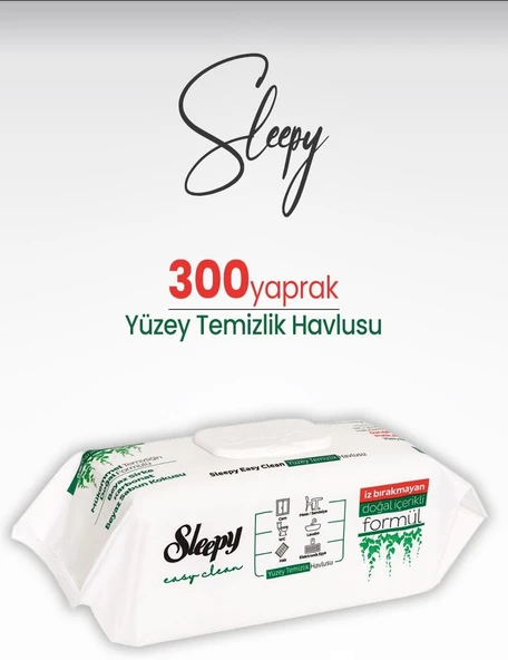 Sleepy Easy Clean Yüzey Temizlik Havlusu 300 Yaprak ürün görseli 1