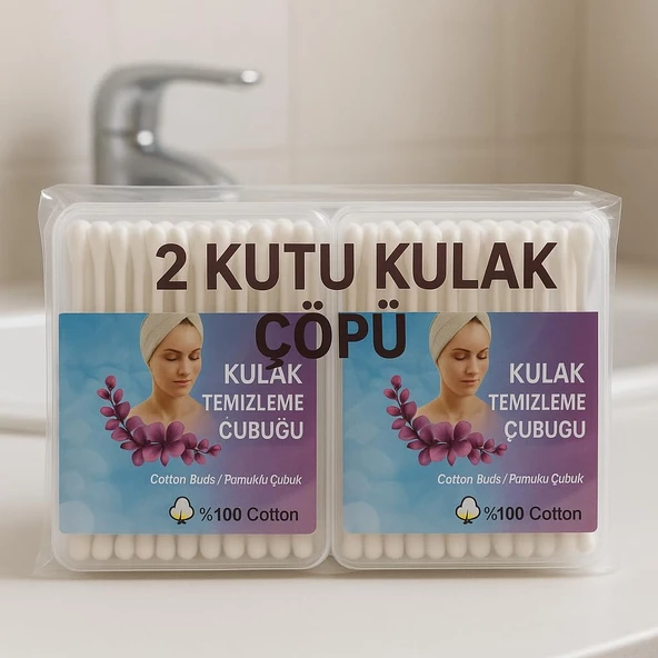 Nistabolje 2 Kutu Kulak Çöpü Pamuklu Kulak Temizleme Çubuğu ürün görseli 1