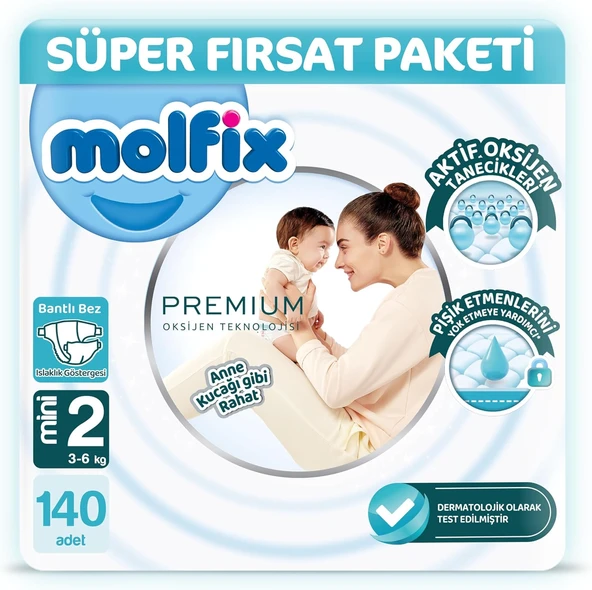 Molfix Süper Fırsat Paketi 2 Beden 140 Adet ürün görseli 1