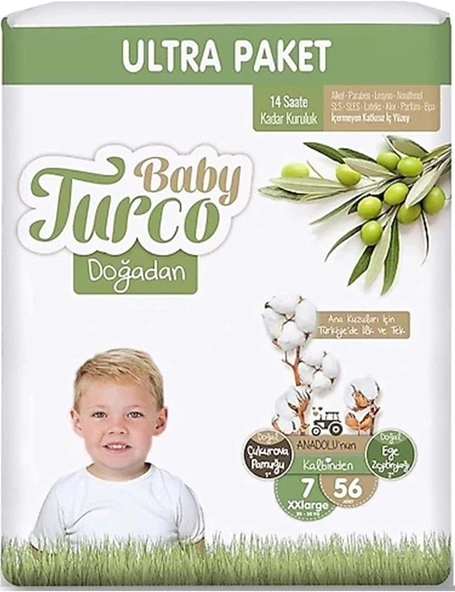 Baby Turco Doğadan Xxl 7 Numara 56 Adet ürün görseli 1