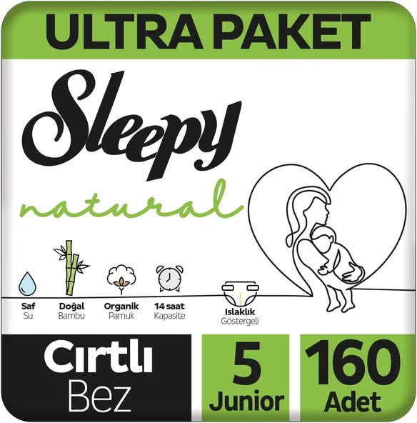Sleepy Paket Bebek Bezi 5 Numara Junior 160 Adet ürün görseli 1
