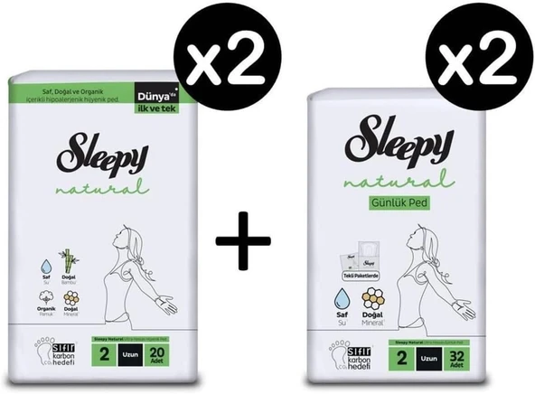Sleepy Hassas Hijyenik Ped Uzun 20 Adet ürün görseli 1