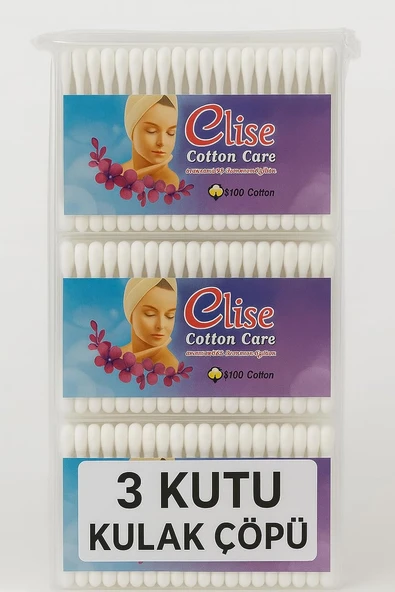Nistabolje 3 Kutu Kulak Çöpü Pamuklu Kulak Temizleme Çubuğu ürün görseli 1