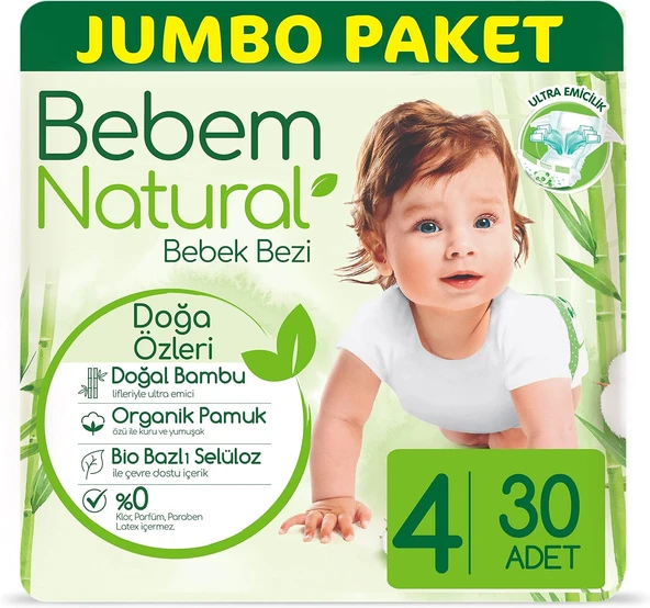 Bebem Bebek Bezi 4 Beden Maxi 30 Adet ürün görseli 1