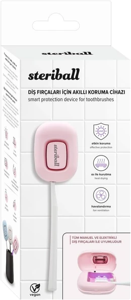 Steriball Fırçaları Için Hijyenik Akıllı Koruma Fırçası Için - Pembe ürün görseli 1