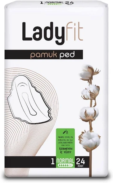 Ladyfit Pamuk 24'Lü Normal Vegan Ped ürün görseli 1