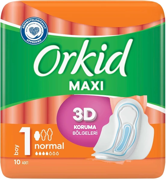 Orkid Maxi Hijyenik Ped Normal (Boy 1) 10 Adet Ped ürün görseli 1