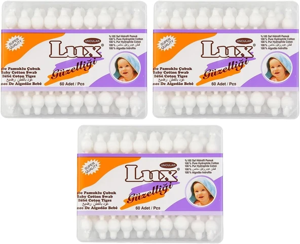 Lux Bebe Pamuklu Çubuk 60'Lı X 3Paket ürün görseli 1