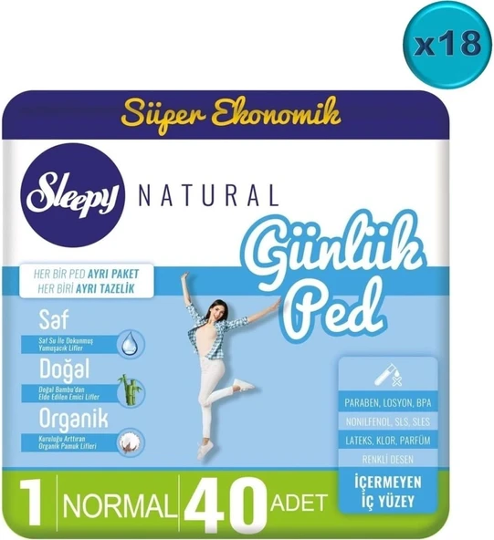 Sleepy Günlük Ped Normal 720 Adet ürün görseli 1