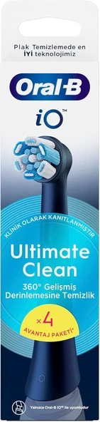Io Ultimate Clean Siyah Fırçası Yedek Başlığı 4 Adet ürün görseli 1