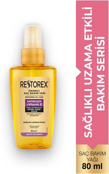 Restorex Sarmaşık + E Onarıcı Saç Bakım Yağı 80 Ml – Besleyici Onarım ürün görseli 1