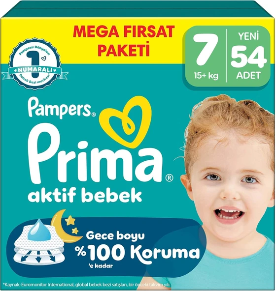 Aktif Bebek Mega Fırsat Paketi 7 Beden 54 Adet ürün görseli 1